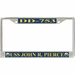 USS John R. Pierce DD-753 License Plate Frame