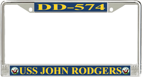 USS John Rodgers DD-574 License Plate Frame