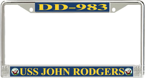 USS JohnRodgers DD-983 License Plate Frame