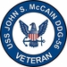 USS John S McCain DDG-56 Veteran Decal Sticker