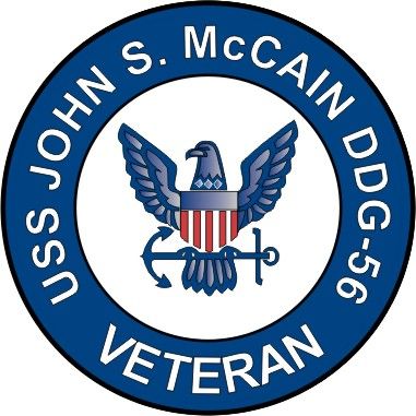 USS John S McCain DDG-56 Veteran Decal Sticker