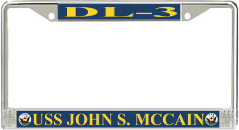 USS John S. McCain DL-3 License Plate Frame