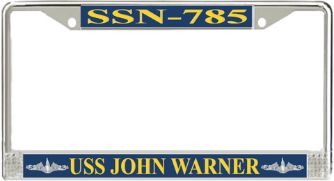 USS John Warner SSN-785 License Plate Frame