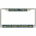 USS John Warner SSN-785 License Plate Frame