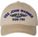 USS John Warner SSN-785 with Dolphins Unstructured Dad Cap