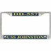 USS Johnston DD-557 License Plate Frame