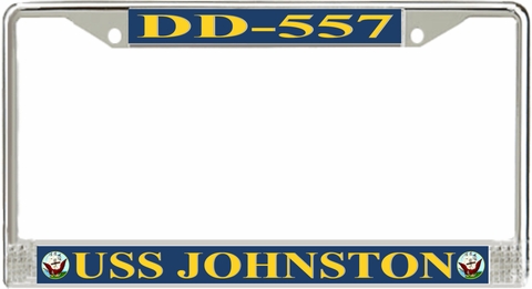 USS Johnston DD-557 License Plate Frame