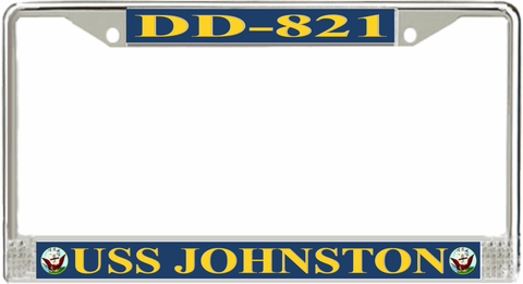 USS Johnston DD-821 License Plate Frame