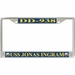 USS Jonas Ingram DD-938 License Plate Frame