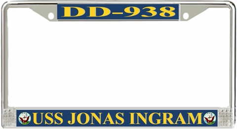 USS Jonas Ingram DD-938 License Plate Frame