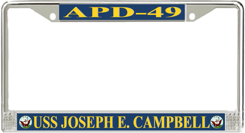 USS Joseph E. Campbell APD-49 License Plate Frame