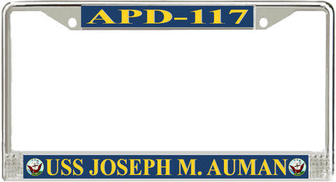 USS Joseph M. Auman APD-117 License Plate Frame