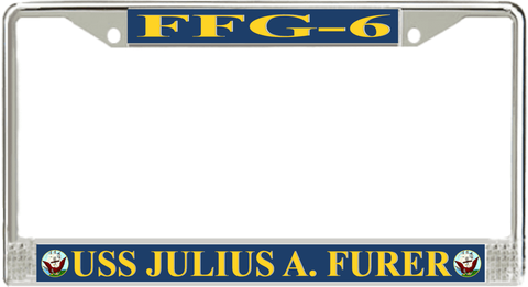 USS Julius A. Furer FFG-6 License Plate Frame