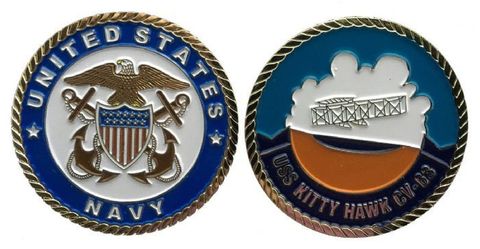 USS K. Hawk Challenge Coin Officer