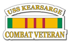 USS Kearsarge CV-33 Vietnam Combat Veteran with Ribbon Decal