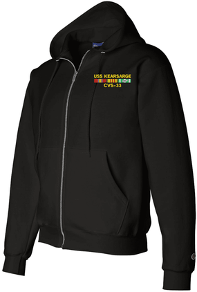 USS Kearsarge CVS-33 with Vietnam Service Ribbons Zippered Hoodie