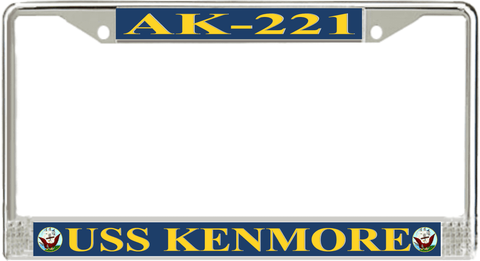 USS Kenmore AK-221 License Plate Frame