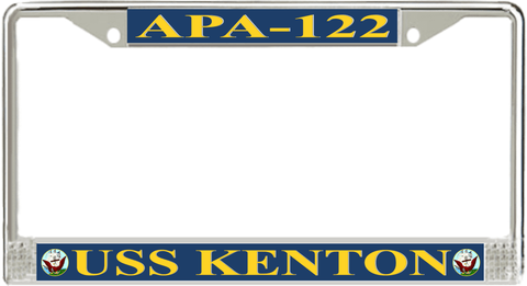 USS Kenton APA-122 License Plate Frame