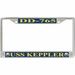 USS Keppler DD-765 License Plate Frame