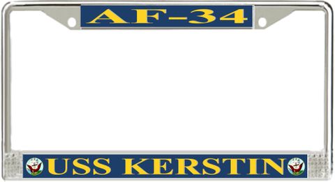 USS Kerstin AF-34 License Plate Frame