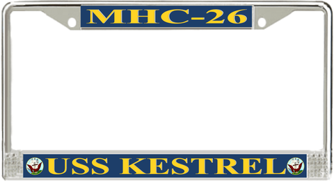 USS Kestrel MHC-26 License Plate Frame