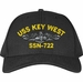 USS Key West SSN-722 with Dolphins Custom Embroidered Cap