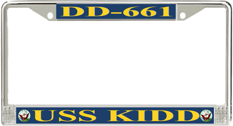 USS Kidd DD-661 License Plate Frame