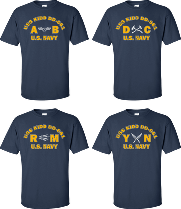 USS KIDD DD-661 Rates Apparel