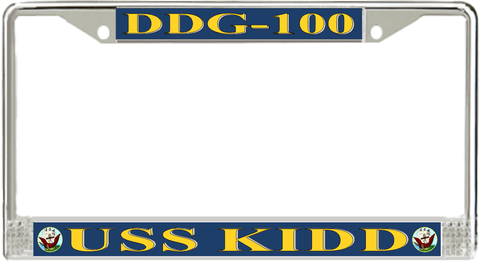 USS Kidd DDG-100 License Plate Frame