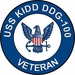 USS Kidd DDG-100 Veteran Decal Sticker