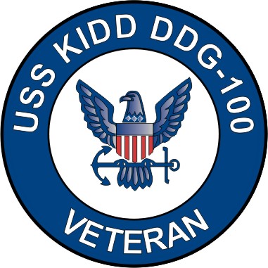 USS Kidd DDG-100 Veteran Decal Sticker
