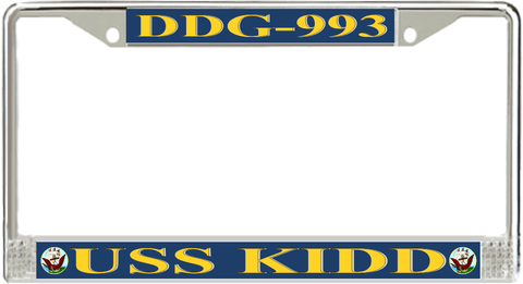 USS Kidd DDG-993 License Plate Frame