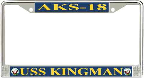 USS Kingman AKS-18 License Plate Frame