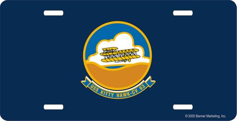 USS Kitty Hawk CV-63 License Plate