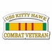 USS Kitty Hawk CV-63 Vietnam Combat Veteran with Ribbon  Decal