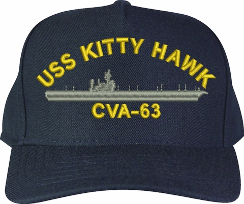 USS Kitty Hawk CVA-63 U.S. Made Cap