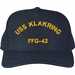 USS Klakring FFG-42 Ship Text Only Custom Embroidered Cap
