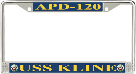 USS Kline APD-120 License Plate Frame