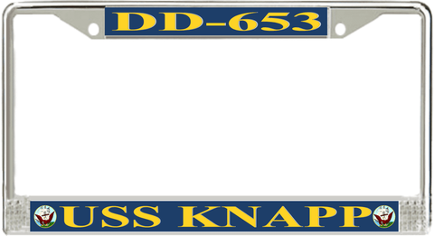 USS Knapp DD-653 License Plate Frame
