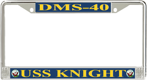 USS Knight DMS-40 License Plate Frame
