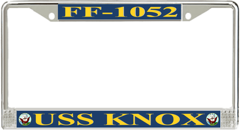 USS Knox FF-1052 License Plate Frame