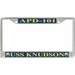 USS Knudson APD-101 License Plate Frame