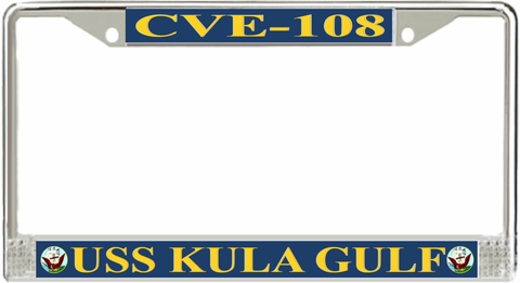 USS Kula Gulf CVE-108 License Plate Frame