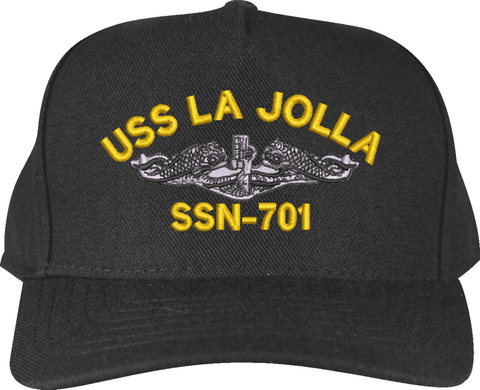USS La Jolla SSN-701 with Dolphins Custom Embroidered Cap