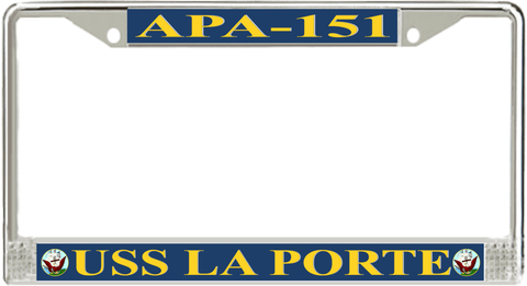 USS La Porte APA-151 License Plate Frame