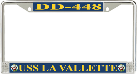 USS La Vallette DD-448 License Plate Frame