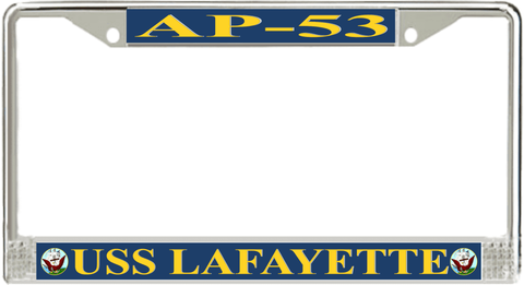 USS Lafayette AP-53 License Plate Frame