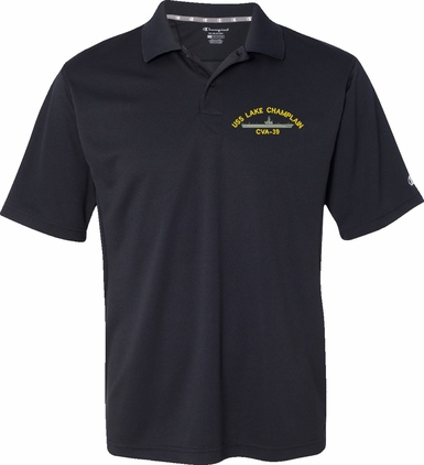 USS Lake Champlain CVA-39 Moisture Wicking Polo