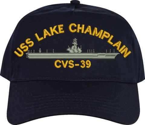 USS Lake Champlain CVS-39 Navy Blue High-Profile Cap (Imported)