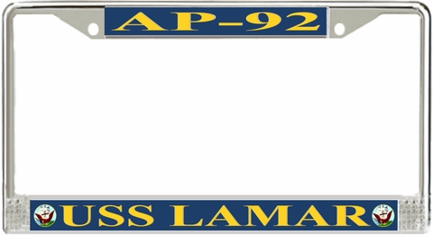 USS Lamar AP-92 License Plate Frame